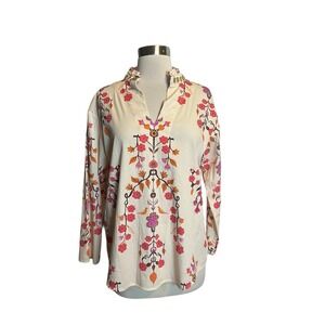 Sheridan French Liv Top Size Small Santa Fe Print Long Sleeve Tunic